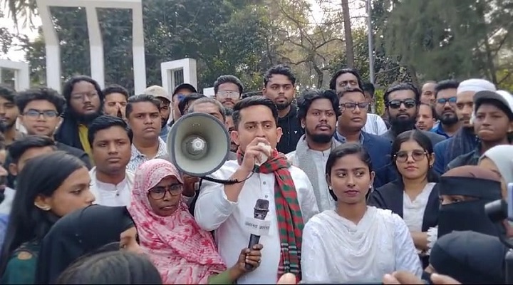 বৈষম্যবিরোধী ছাত্র আন্দোলনের কেন্দ্রীয় সমন্বয়ক সারজিস আলম।