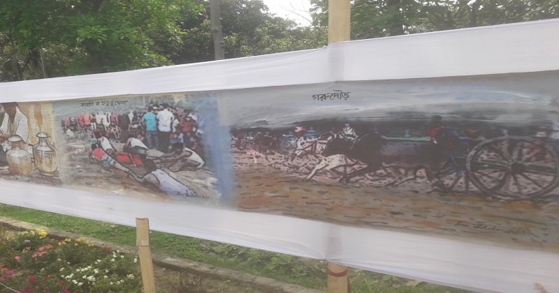 স্ক্রলচিত্রে হারিয়ে যাওয়া গ্রামীণ ঐতিহ্যের গল্প