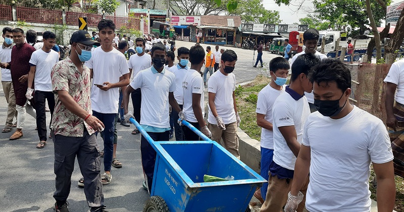 পরিচ্ছন্ন বাংলাদেশ গড়তে বান্দরবান সেনা জোনের অনন্য উদ্যোগ