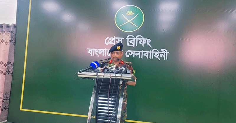 ব্রিফিংয়ে সেনাবাহিনীর মিলিটারি অপারেশন্সের পরিচালক ব্রিগেডিয়ার জেনারেল মো. নাজিম-উল-দৌলা | ছবি : সংগৃহীত