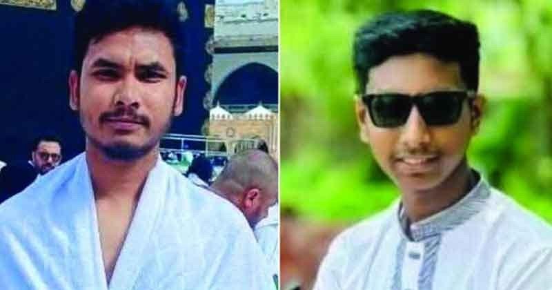 মৌলভীবাজার জেলার বড়লেখা উপজেলায় সড়ক দূর্ঘটনায় নিহত আপন দুই ভাই সাহেদ হোসেন সুমন ও রুমন আহমদ। ছবি : প্রতিনিধি