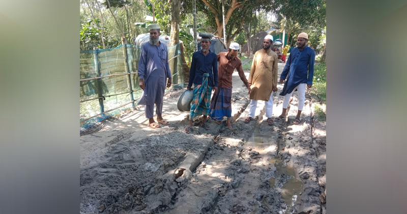 গোপালপুরে বাইশকাইলে বিভিন্ন রাস্তা সংস্কার জামায়াতের