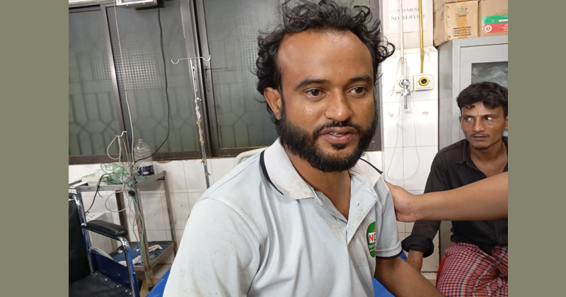 আহত আলমগীর হোসেন | ছবি: প্রতিনিধি