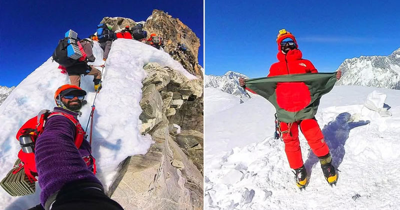 হিমালয়ের আমা দাবলামের চূড়ায় বাংলাদেশের পতাকা উড়ালেন পাবনার তৌকির