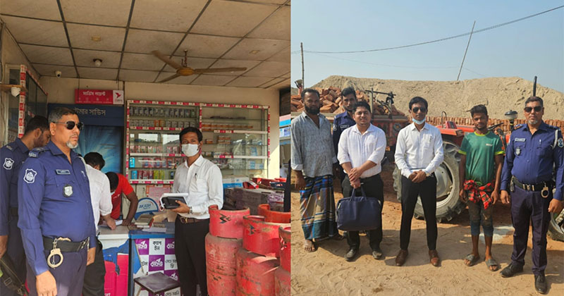 মতলব উত্তরে বিস্ফোরক লাইসেন্স ও রুট পারমিট না থাকায় জরিমানা