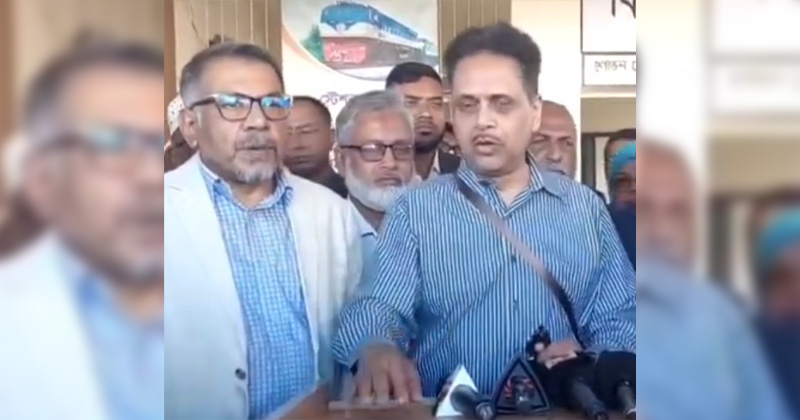 গাজীপুরে রেলওয়ে স্টেশন পরিদর্শনে প্রধান উপদেষ্টার বিশেষ সহকারী