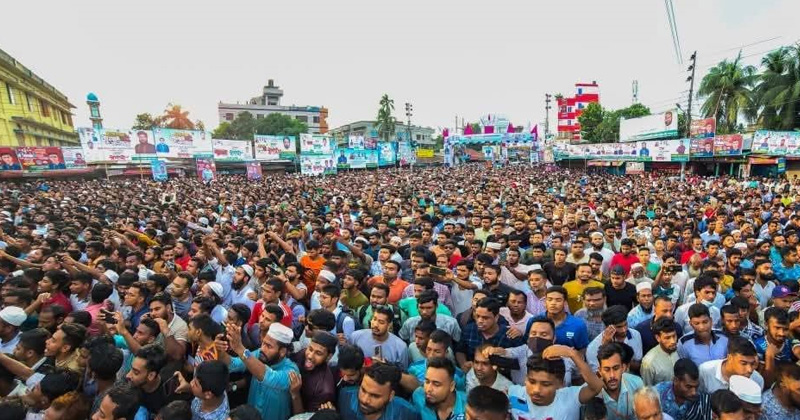 শেরপুরে জনসভায় নেতাকর্মীরা