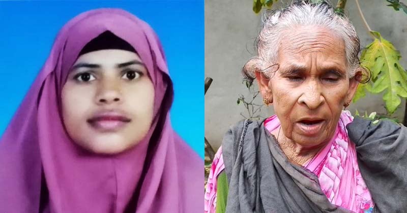 অভিযুক্ত পুত্রবধূ কলি ও বৃদ্ধা শাশুড়ি আম্বিয়া খাতুন। ছবি: খোলা কাগজ